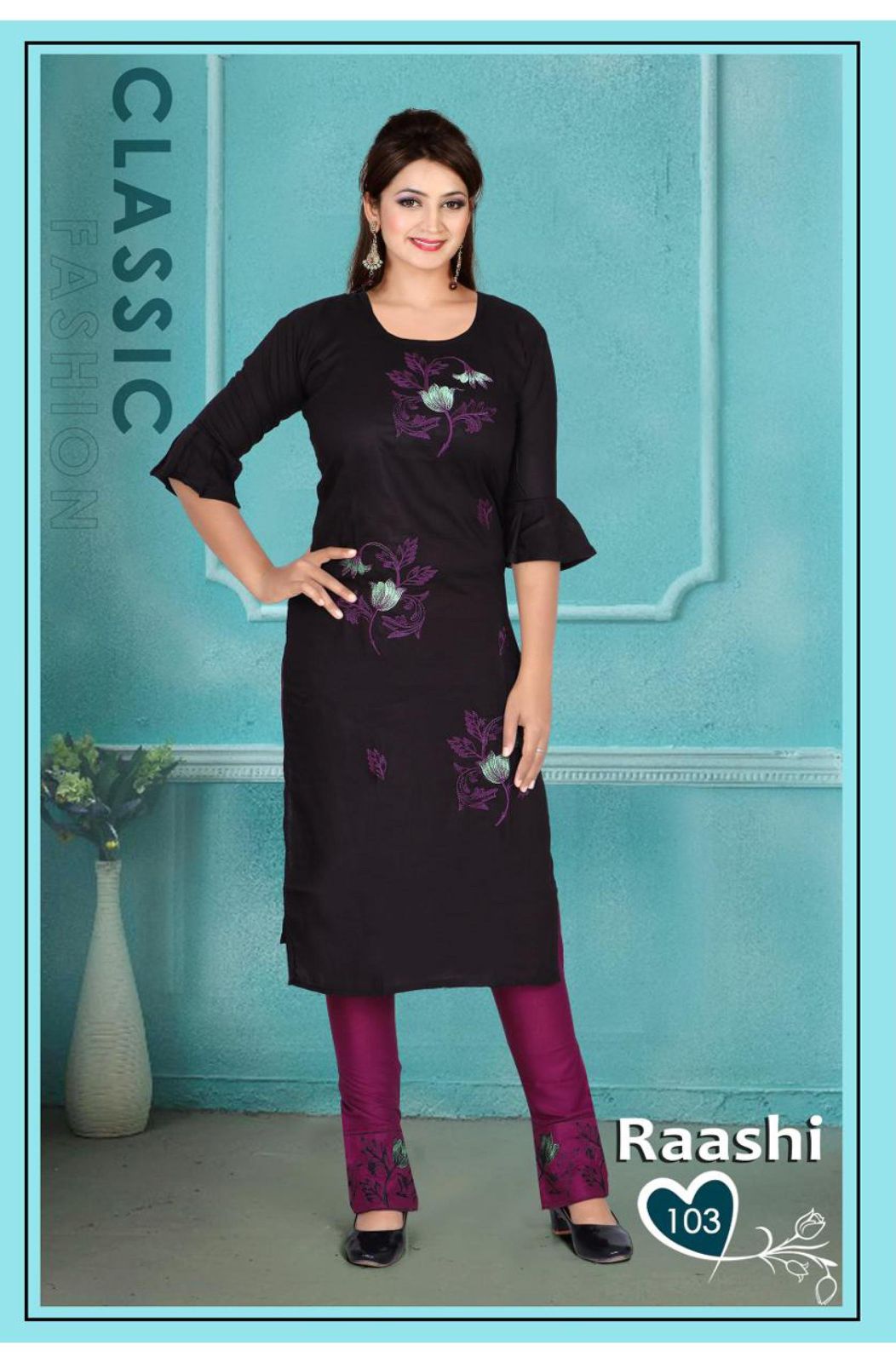 Beauty Queen Raashi Casual Wear Rayon Kurti With Bottom Latest Collection